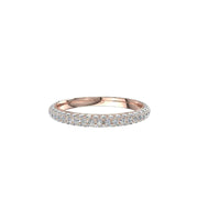 Demi-alliance 75 diamants naturels ronds 0.75 carat or rose Simona
